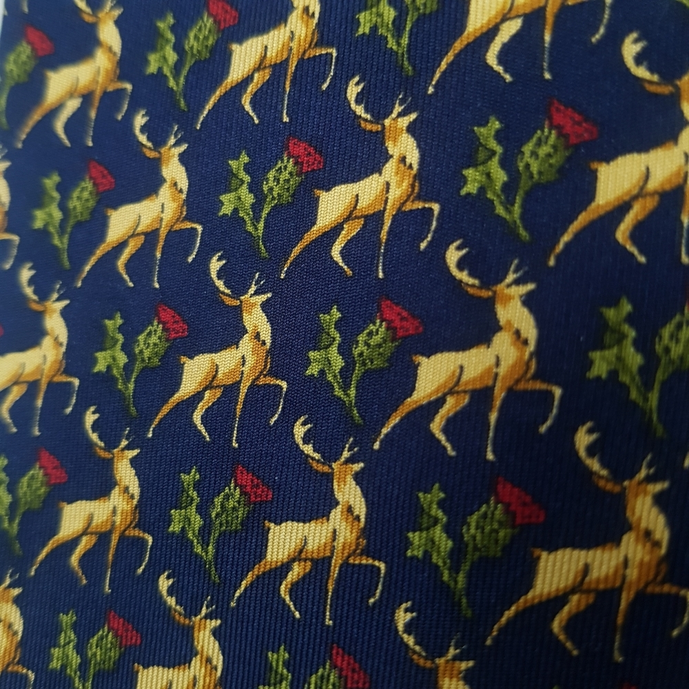 [GAP] Reindeer and Thistle Silk Tie